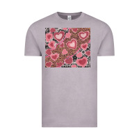 Vintage Zinc valentines day hearts with leopard and cowhide Vintage Tee - RanaPortraitStore