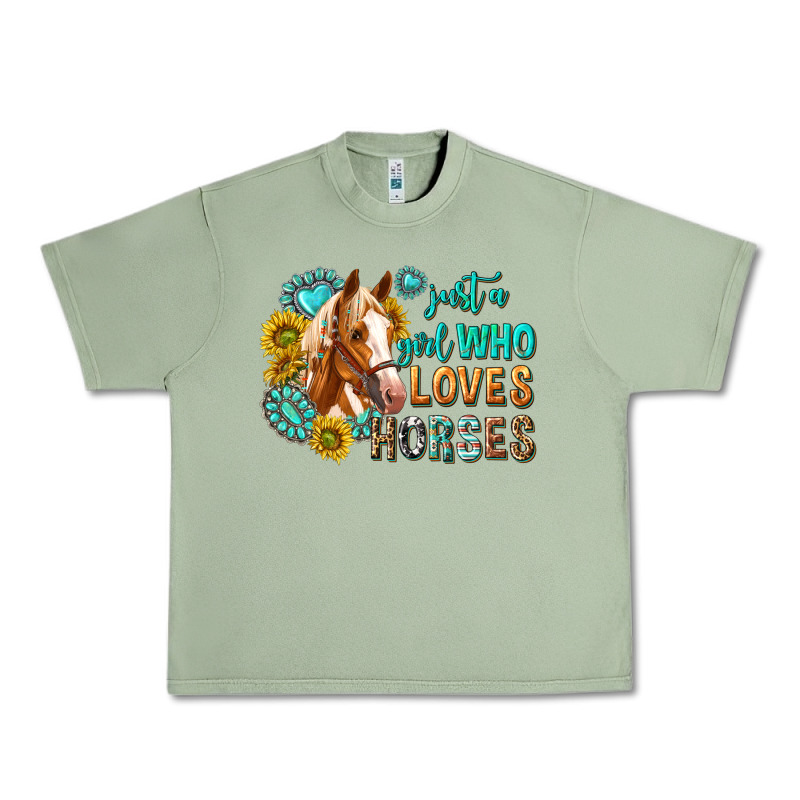 Western Just A Girl Who Loves Horses Urban Heavy Tee by texasbilliewilder | Teevron