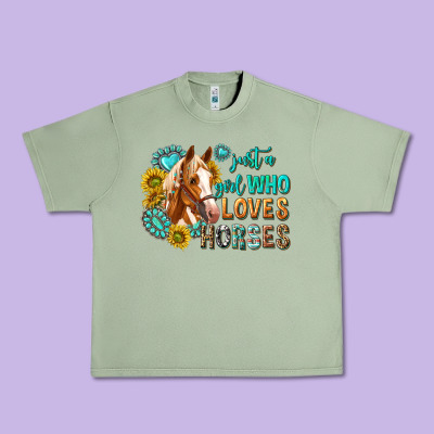 Urban Heavy Tee western just a girl who loves horses