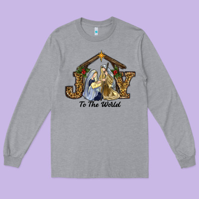 Christmas Oh Holly Night Long Sleeve Tee Designed By Ranaportraitstore