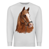 Dove Grey horse portrait Premium Sweatshirt - Artiststas