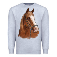 Heather Grey horse portrait Premium Sweatshirt - Artiststas