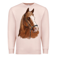 Pale Pink horse portrait Premium Sweatshirt - Artiststas
