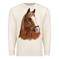 Sandshell horse portrait Premium Sweatshirt - Artiststas