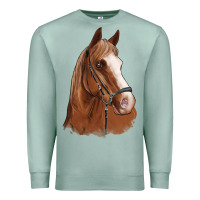 Seafoam horse portrait Premium Sweatshirt - Artiststas