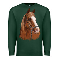 Sports Green horse portrait Premium Sweatshirt - Artiststas