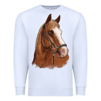 White horse portrait Premium Sweatshirt - Artiststas