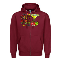 Burgundy sweet summer time Zipper Hoodie - CowhideDigitalArt