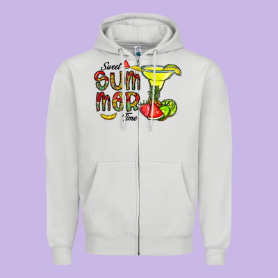 Sweet Summer Time Zipper Hoodie Designed By Cowhidedigitalart