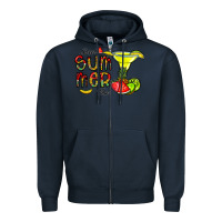Navy sweet summer time Zipper Hoodie - CowhideDigitalArt