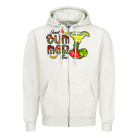 Oatmeal Heather sweet summer time Zipper Hoodie - CowhideDigitalArt