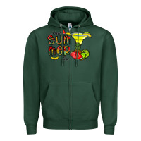 Sports Green sweet summer time Zipper Hoodie - CowhideDigitalArt