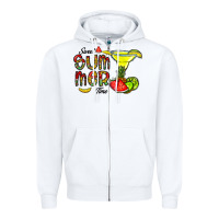 White sweet summer time Zipper Hoodie - CowhideDigitalArt
