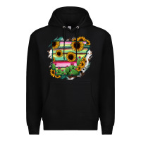Black Arkansas Map Sunflower Cactus Serape Premium Hoodie - RanaPortraitStore