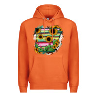 Carrot Arkansas Map Sunflower Cactus Serape Premium Hoodie - RanaPortraitStore