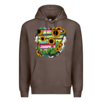 Coffee Arkansas Map Sunflower Cactus Serape Premium Hoodie - RanaPortraitStore