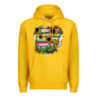 Lemon Arkansas Map Sunflower Cactus Serape Premium Hoodie - RanaPortraitStore