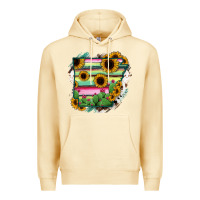 Arkansas Map Sunflower Cactus Serape Premium Hoodie | Teevron
