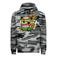 Slate Camo Arkansas Map Sunflower Cactus Serape Premium Hoodie - RanaPortraitStore