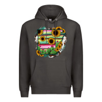 Smoke Arkansas Map Sunflower Cactus Serape Premium Hoodie - RanaPortraitStore