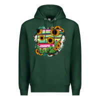Sports Green Arkansas Map Sunflower Cactus Serape Premium Hoodie - RanaPortraitStore