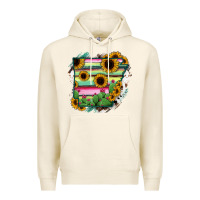 Tofu Arkansas Map Sunflower Cactus Serape Premium Hoodie - RanaPortraitStore