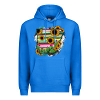 True Royal Arkansas Map Sunflower Cactus Serape Premium Hoodie - RanaPortraitStore