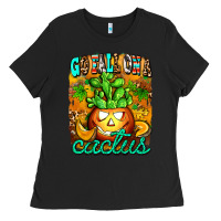 Black go fall on a cactus Ladies Tee - AdoDesignShop