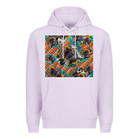 Lilac Thanksgiving Turkey sunflower turquoise Premium Hoodie - NancyCooperArtShop
