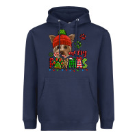 Navy merry pawmas christmas yorkie Heavyweight Hoodie - Jasminsmagicworld