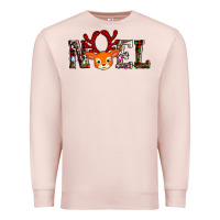 Pale Pink noel reindeer Premium Sweatshirt - AdoDesignShop