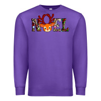 Purple noel reindeer Premium Sweatshirt - AdoDesignShop