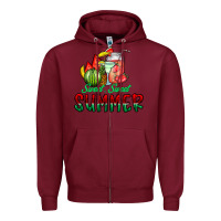 Burgundy sweet sweet summer Zipper Hoodie - CowhideDigitalArt