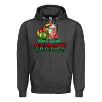 Charcoal Heather sweet sweet summer Zipper Hoodie - CowhideDigitalArt