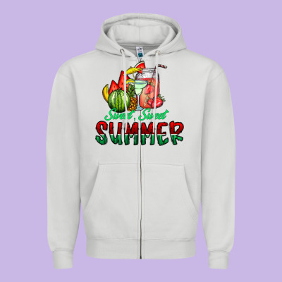 Sweet Sweet Summer Zipper Hoodie Designed By Cowhidedigitalart