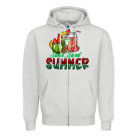 Dove Grey sweet sweet summer Zipper Hoodie - CowhideDigitalArt