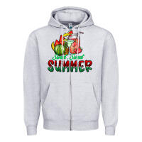 Heather Grey sweet sweet summer Zipper Hoodie - CowhideDigitalArt