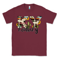 Burgundy kentucky state cowhide serape cactus Classic Tee - RanaPortraitStore