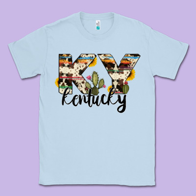 Kentucky State Cowhide Serape Cactus Classic Tee Designed By Ranaportraitstore