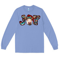 Colony Blue christmas joy cow Long Sleeve Tee - RanaPortraitStore