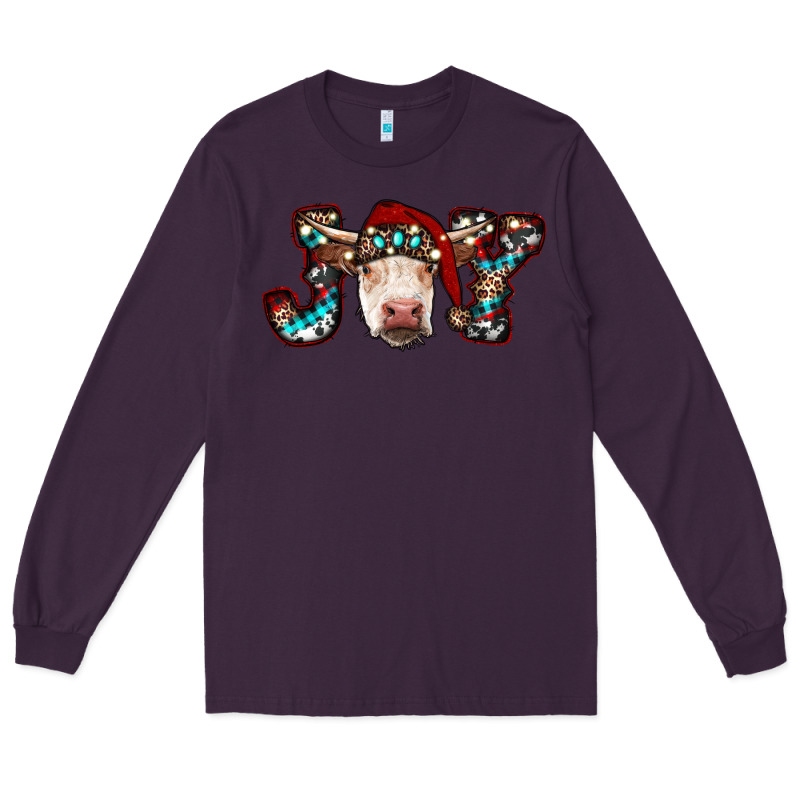Christmas Joy Cow Long Sleeve Tee by RanaPortraitStore | Teevron