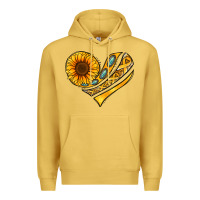Antique Gold Childhood Cancer Awareness heart Premium Hoodie - NancyCooperArtShop