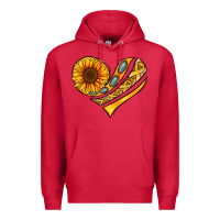 Cardinal Childhood Cancer Awareness heart Premium Hoodie - NancyCooperArtShop