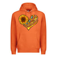 Carrot Childhood Cancer Awareness heart Premium Hoodie - NancyCooperArtShop