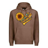 Chestnut Childhood Cancer Awareness heart Premium Hoodie - NancyCooperArtShop