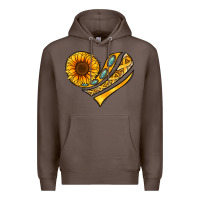Coffee Childhood Cancer Awareness heart Premium Hoodie - NancyCooperArtShop