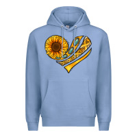 Colony Blue Childhood Cancer Awareness heart Premium Hoodie - NancyCooperArtShop