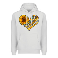 Dove Grey Childhood Cancer Awareness heart Premium Hoodie - NancyCooperArtShop