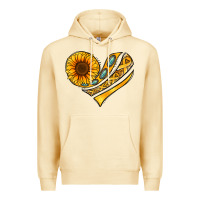 Pina Colada Childhood Cancer Awareness heart Premium Hoodie - NancyCooperArtShop