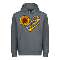 Rock Childhood Cancer Awareness heart Premium Hoodie - NancyCooperArtShop